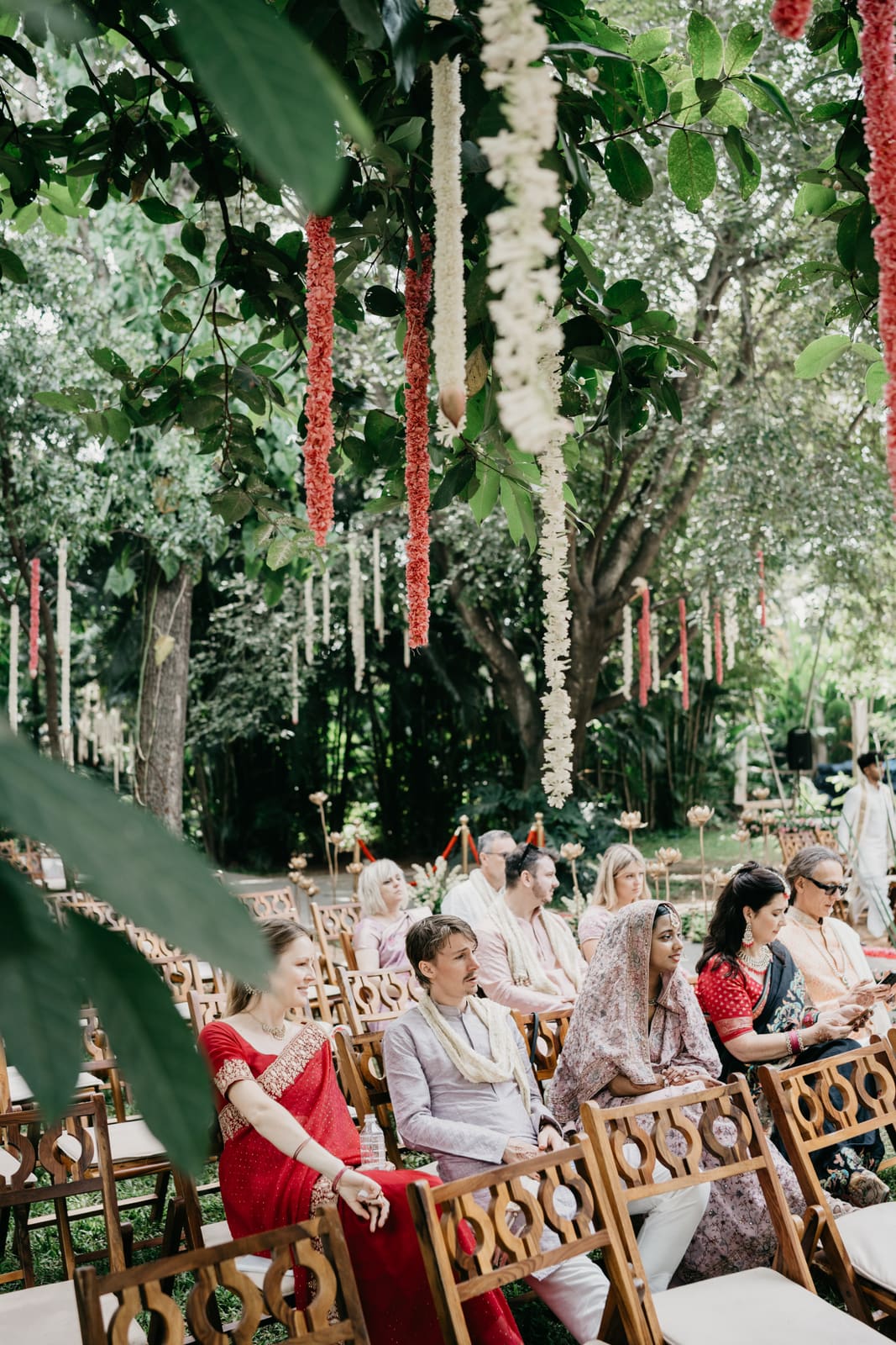 Hanging installations above the aisle