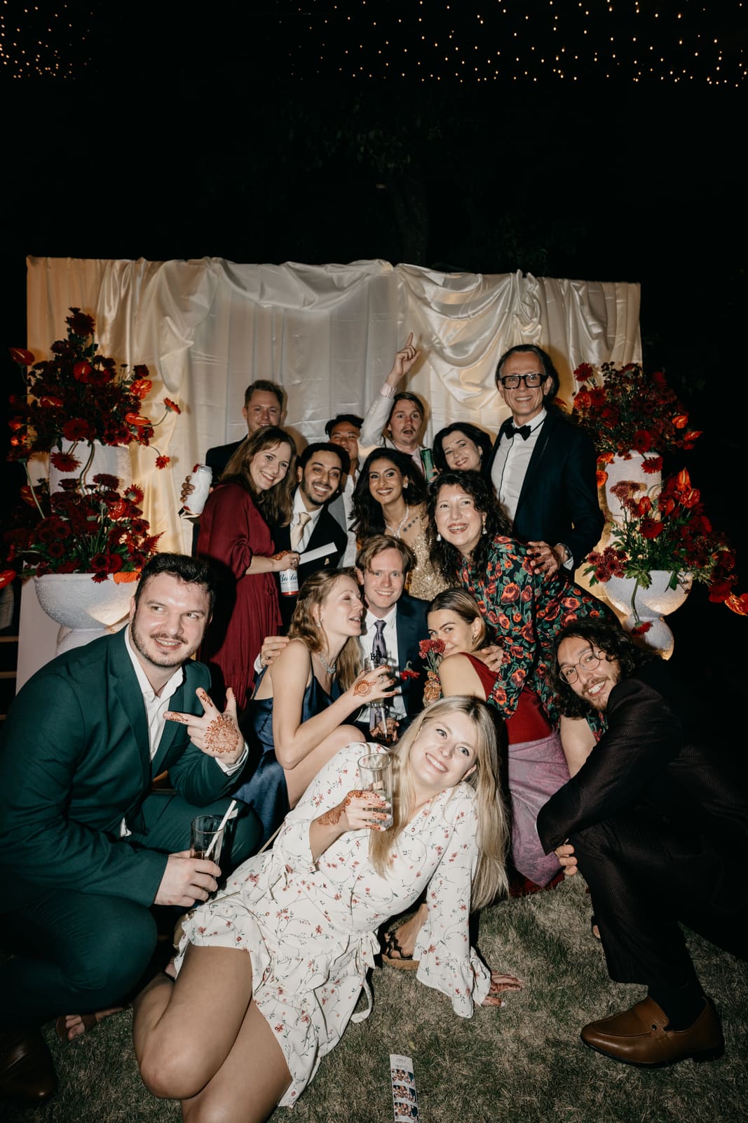 With friends at the celebration
